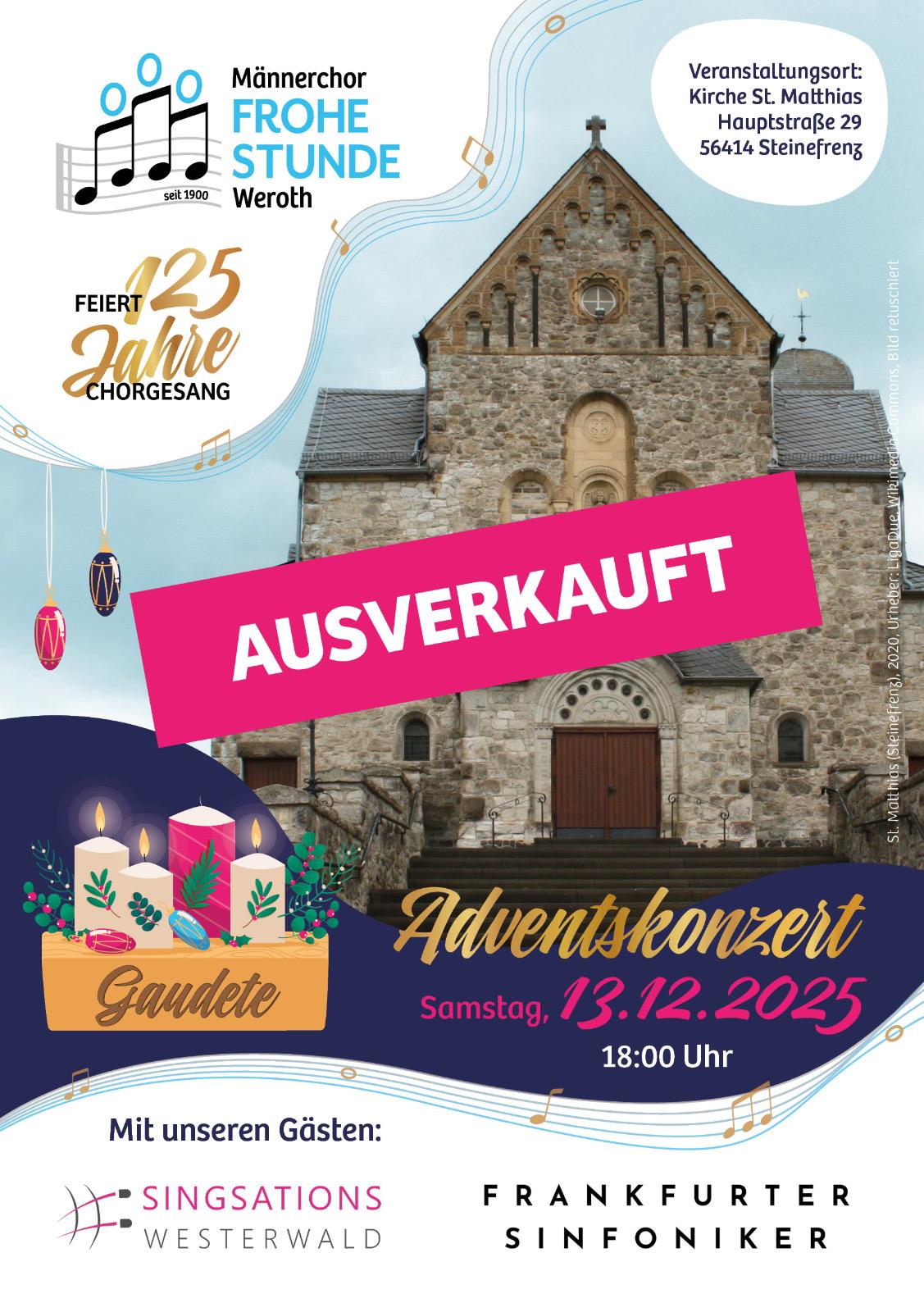 Plakat Adventskonzert 2025 - ausverkauft